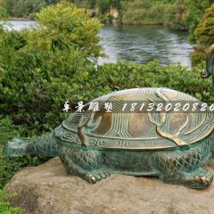 青銅龍龜?shù)袼?，公園動(dòng)物銅雕