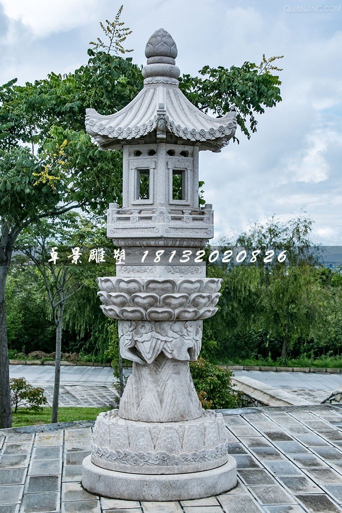 石燈雕塑，公園景觀石雕