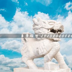 石雕麒麟，大理石麒麟雕塑