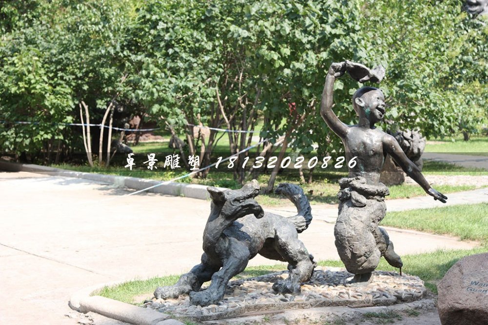 童年銅雕，公園小孩銅雕