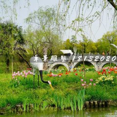 仙鶴雕塑，玻璃鋼仿真仙鶴雕塑