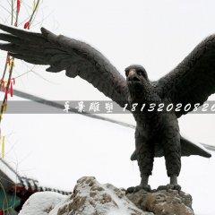 雄鷹展翅銅雕，廣場動物銅雕