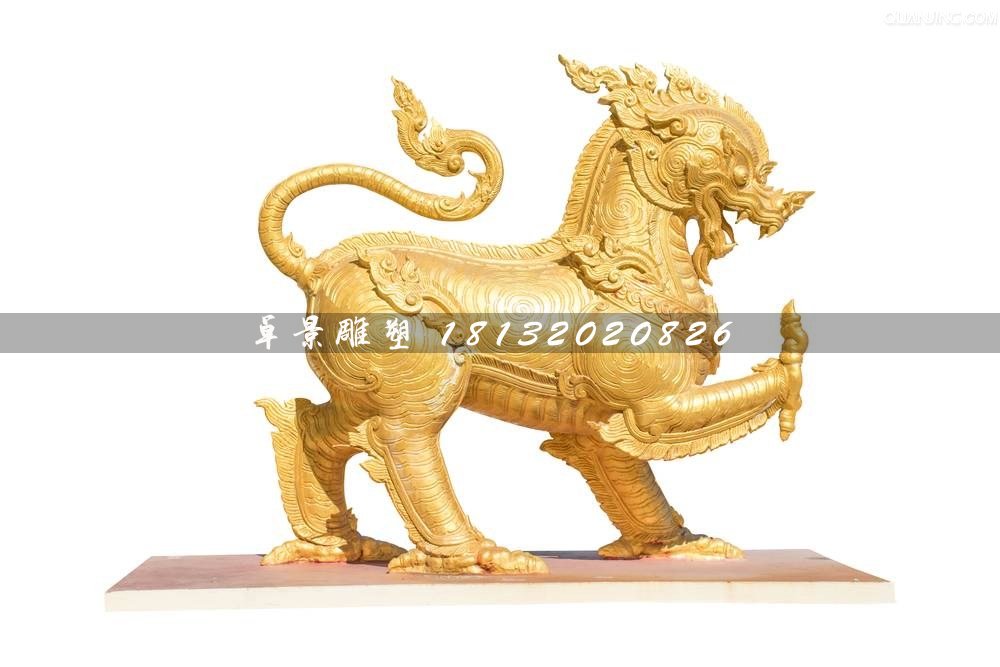 鑄銅麒麟雕塑，廣場神獸銅雕