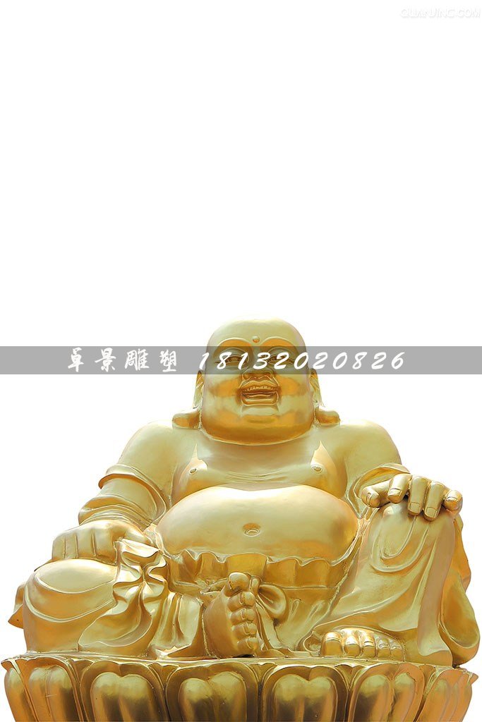 坐式彌勒佛，寺廟銅佛像