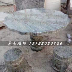 大理石桌椅雕塑，公園桌椅石雕