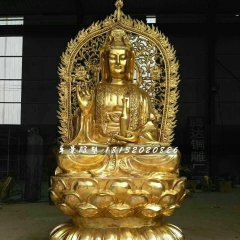 觀世音菩薩銅雕，坐式銅佛像