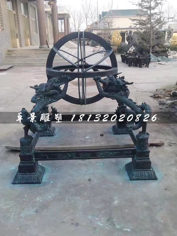 渾天儀銅雕，青銅渾天儀