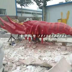 龍蝦雕塑，玻璃鋼仿真雕塑