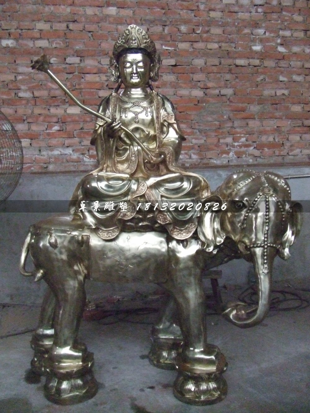 普賢菩薩銅雕，寺廟銅佛像