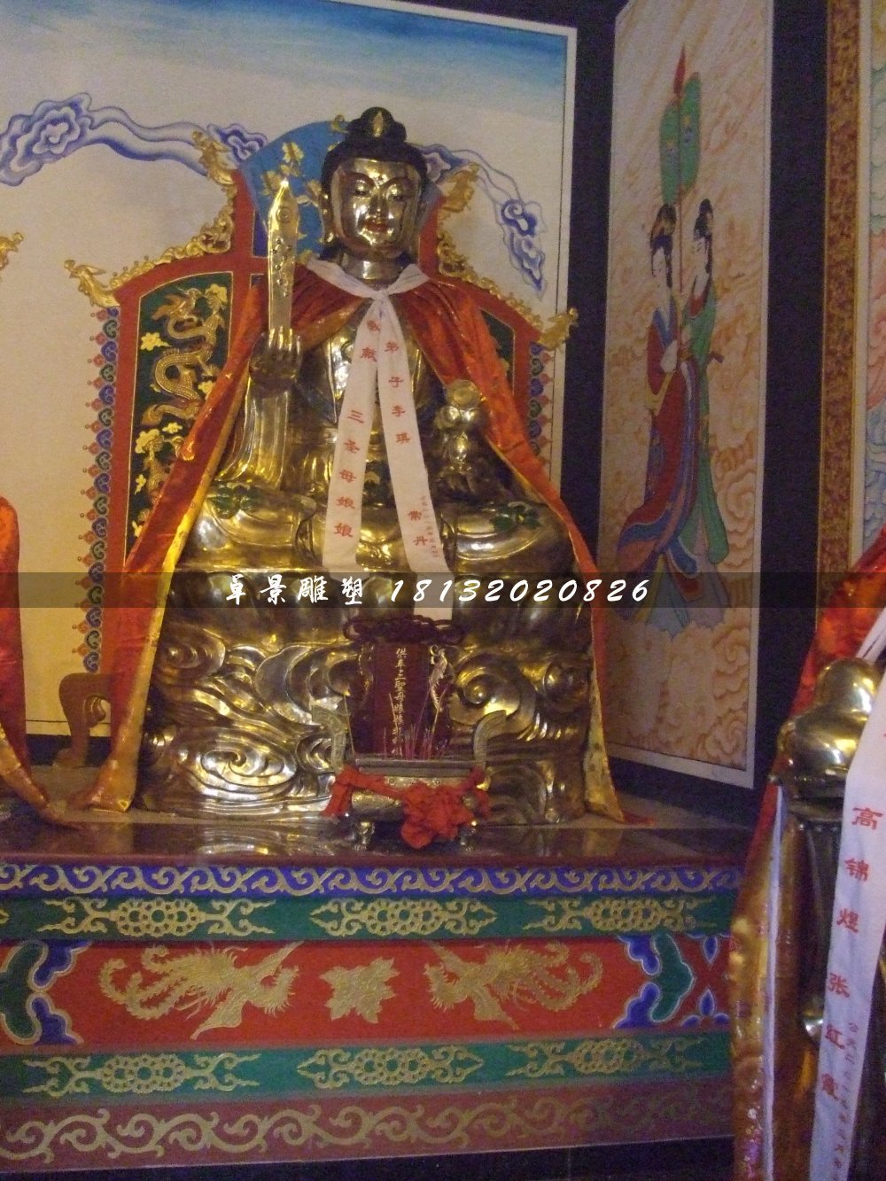三圣母銅雕，寺廟銅神仙