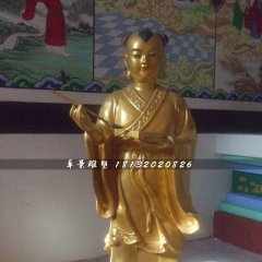 善財童子銅雕，寺廟神仙銅雕