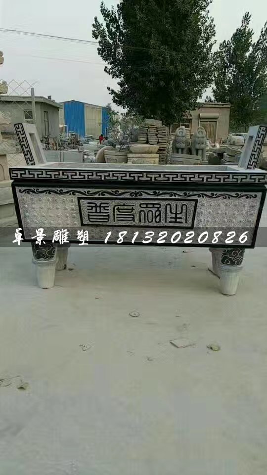 石雕香爐，寺廟青石香爐 (1)