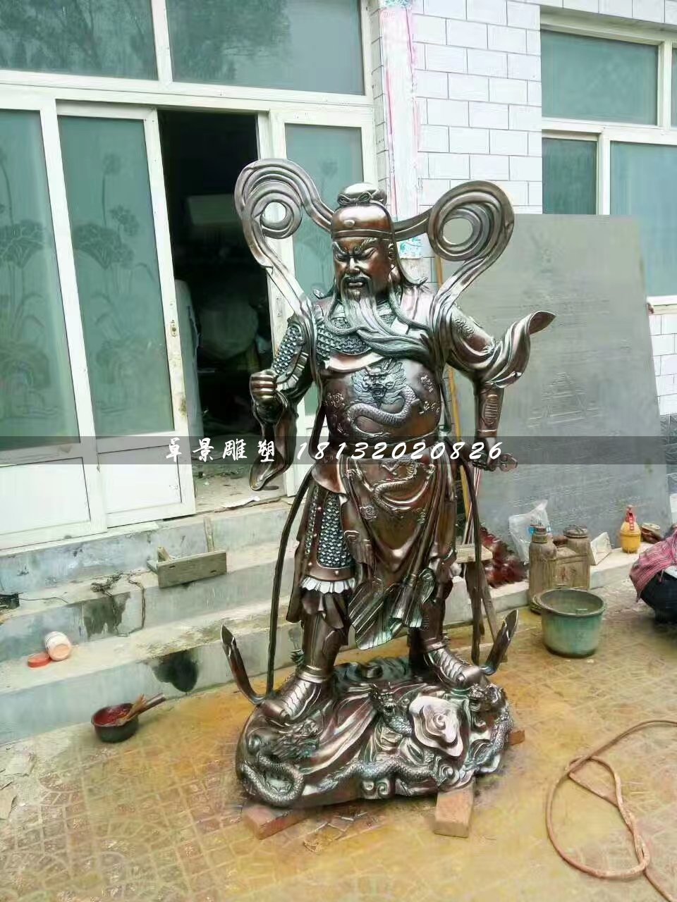 銅關(guān)公雕塑，武財神銅雕