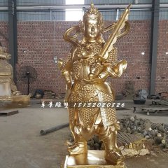 韋陀菩薩銅雕，寺廟銅佛像