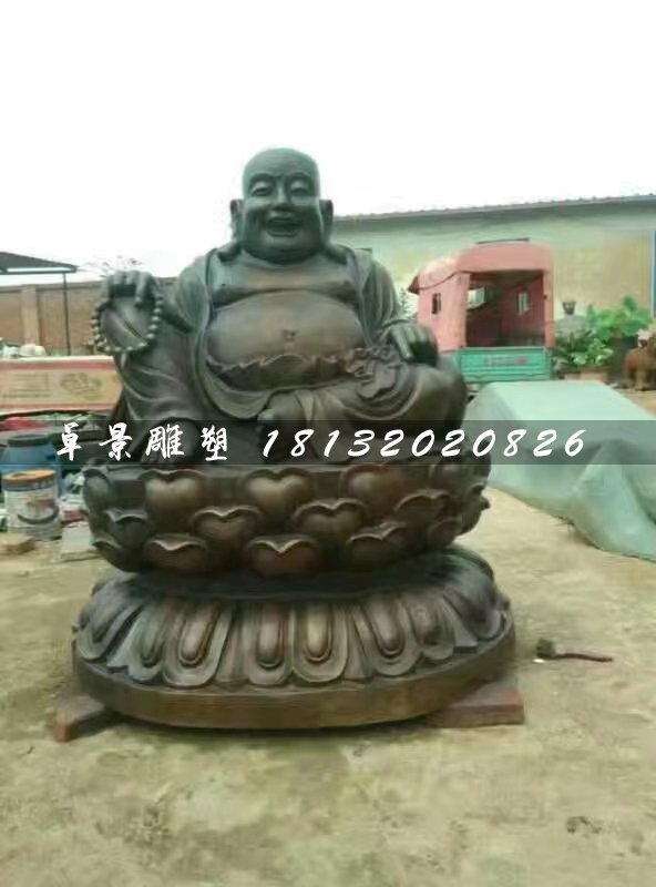 笑面佛銅雕，寺廟銅雕佛像