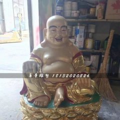 彌勒佛玻璃鋼雕塑，彩繪佛像