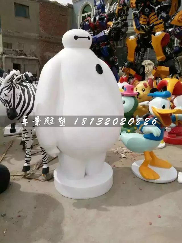 玻璃鋼大白雕塑，卡通雕塑 (1)