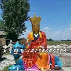 玻璃鋼地藏王雕塑，彩繪佛像雕塑