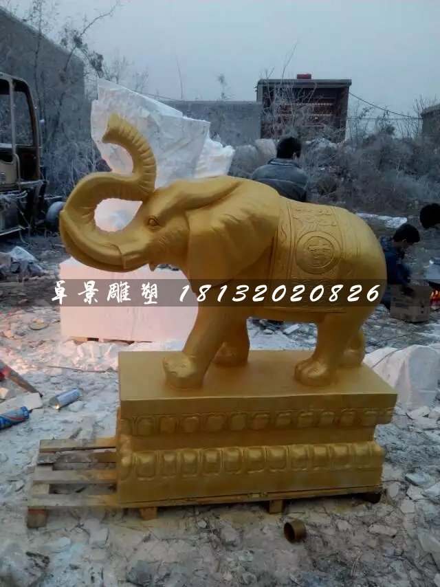 大象銅雕，吉祥大象銅雕 (2)