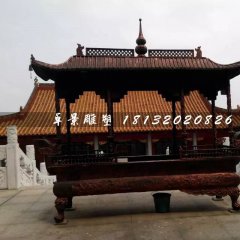 大型香爐銅雕，方形香爐銅雕