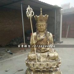 地藏菩薩雕塑，寺廟銅佛像