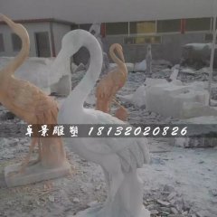 石雕仙鶴，大理石動(dòng)物雕塑