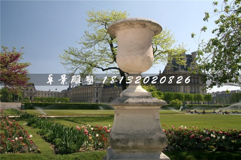 花缽石雕，大理石花盆