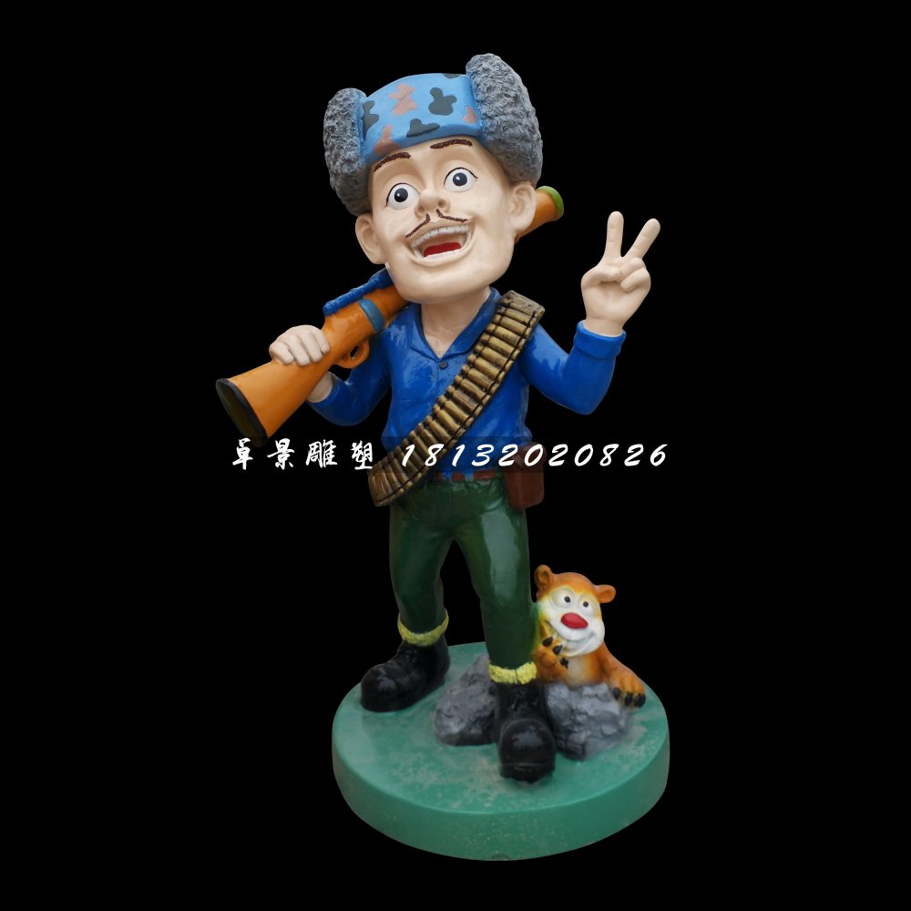 光頭強(qiáng)雕塑，玻璃鋼卡通雕塑