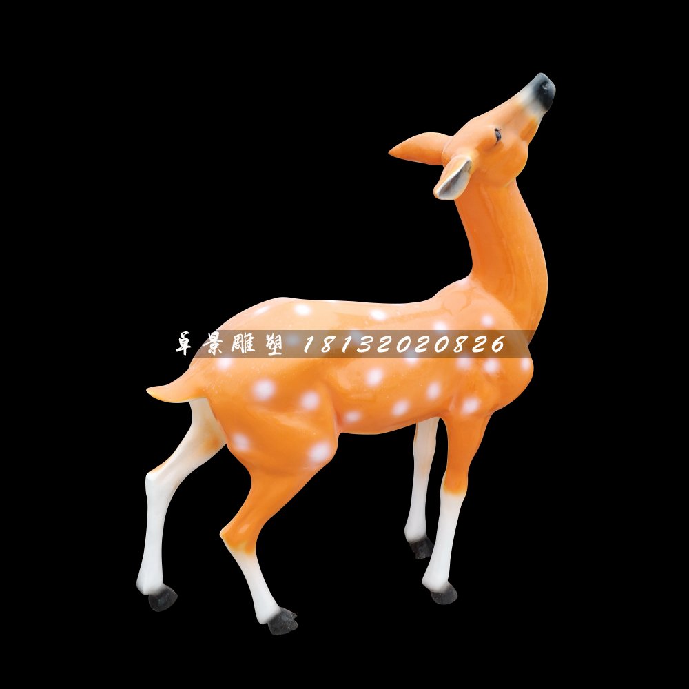 梅花鹿雕塑，玻璃鋼動物雕塑