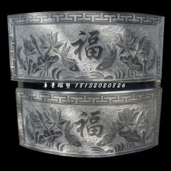 青石水缸雕塑，仿古石雕