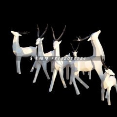 抽象動物雕塑，玻璃鋼鹿雕塑