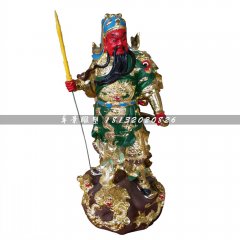 彩繪關(guān)公，玻璃鋼武財神雕塑