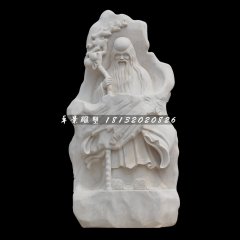 壽星石雕，漢白玉壽星浮雕