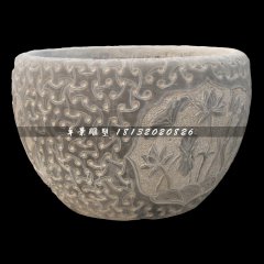 水缸石雕，青石水盆