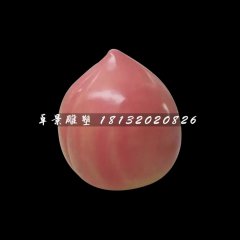 水蜜桃雕塑，玻璃鋼仿真水果雕塑