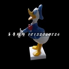 唐老鴨雕塑，玻璃鋼卡通雕塑