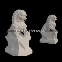 石獅子，石雕動(dòng)物雕塑