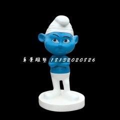 藍精靈雕塑，玻璃鋼卡通