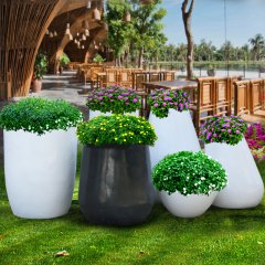 玻璃鋼花盆，公園景觀雕塑