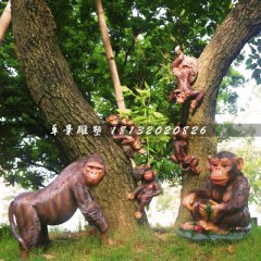 大猩猩雕塑，公園動物雕塑
