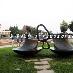 孔融讓梨銅雕，景觀銅雕
