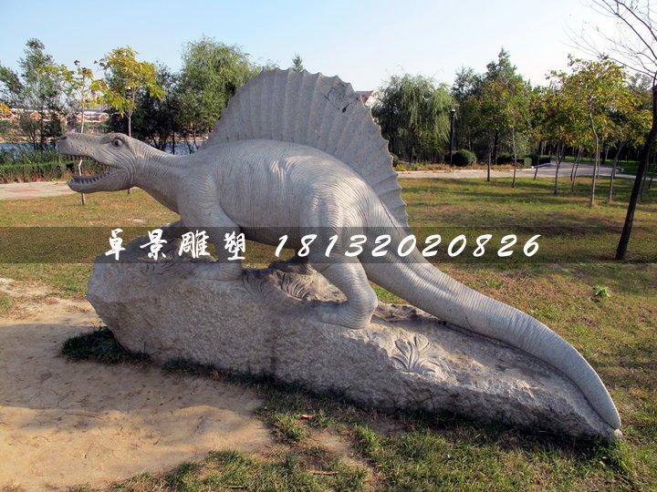 恐龍石雕，公園動(dòng)物石雕 (1)