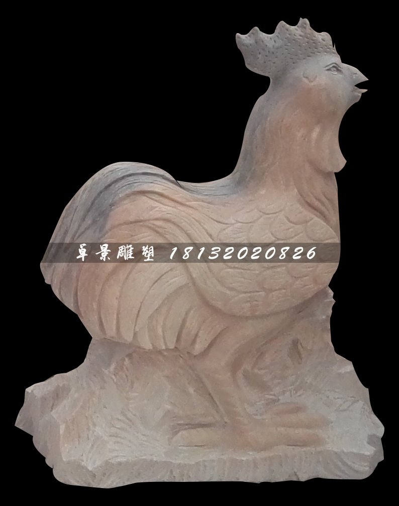 十二生肖石雕，晚霞紅動物石雕 (1)