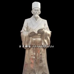李時珍看醫(yī)書雕塑，不銹鋼古代人物雕塑