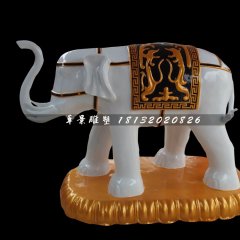 吉祥大象雕塑，玻璃鋼大象雕塑