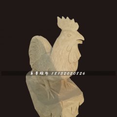 公雞石雕，大理石動物雕塑