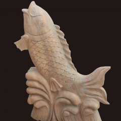 石雕噴泉，石雕魚噴泉