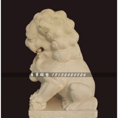 北京獅石雕，漢白玉北京獅石雕