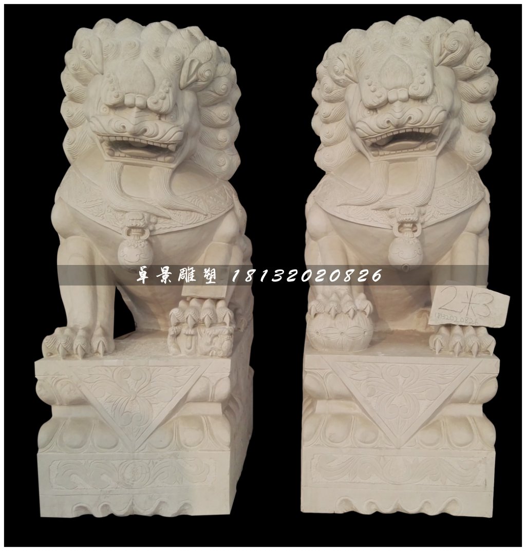 大理石獅子，北京獅石雕