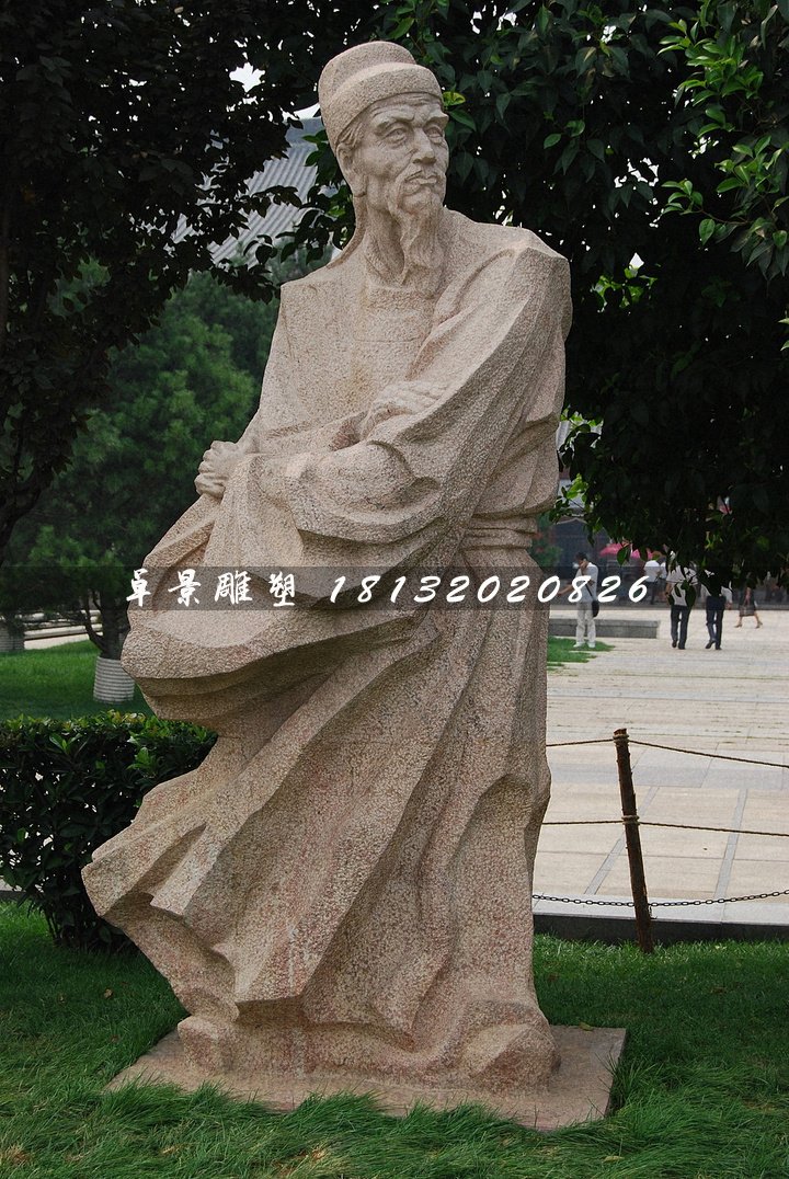 杜甫石雕，古代詩人石雕